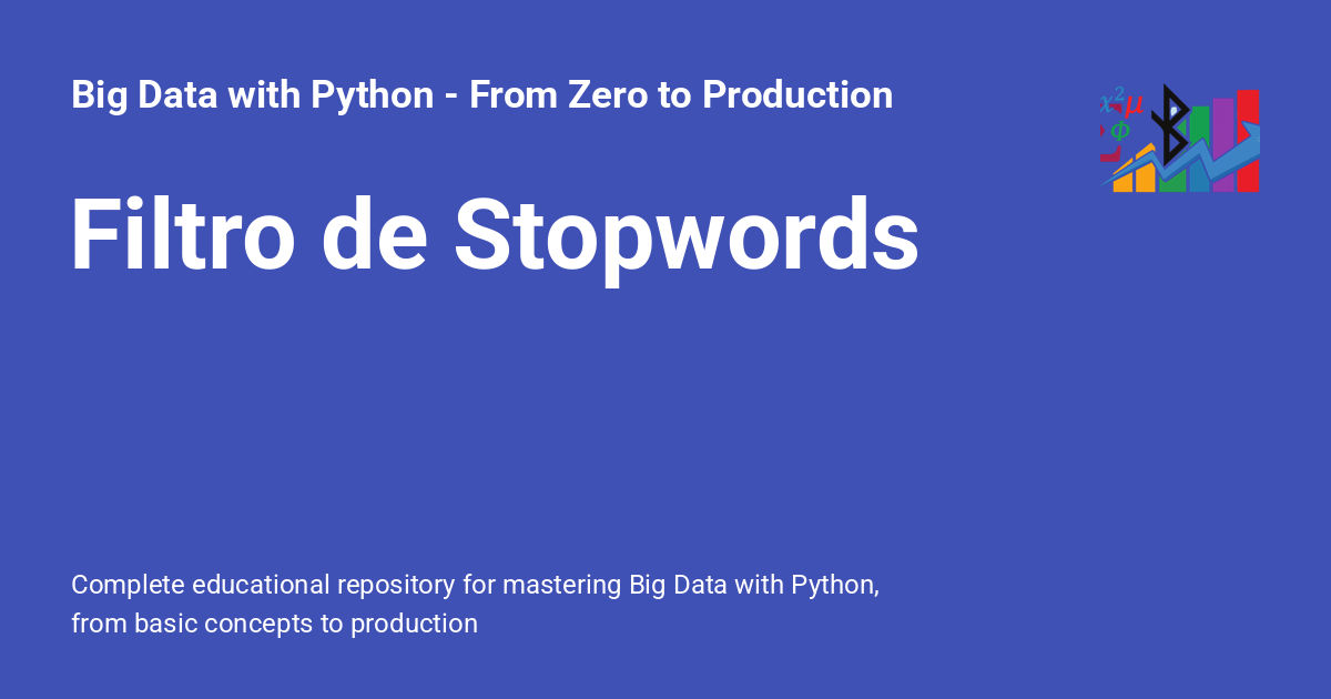 Filtro de Stopwords - Big Data with Python - From Zero to Production