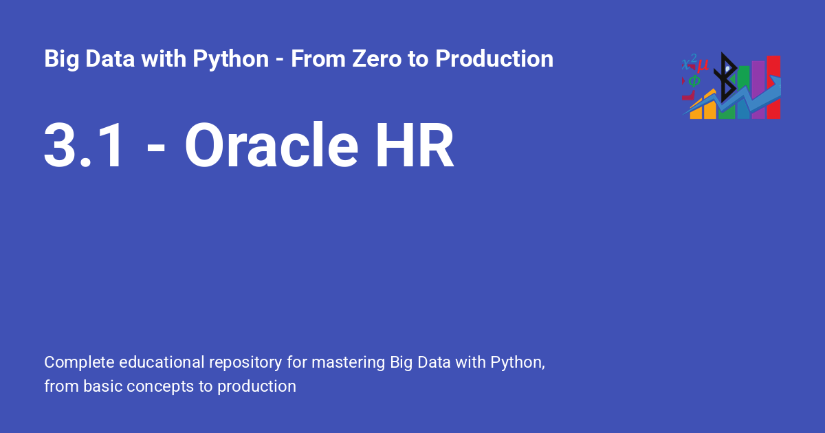 3.1 - Oracle HR - Big Data with Python - From Zero to Production